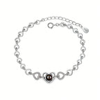 Custom Heart Projection Bracelet With Personalized Color Photo