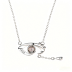 Eyes Only For You projection necklace、custom photo projection pendant、personalized memory jewelry、hidden photo necklace、romantic couple gift、keepsake necklace