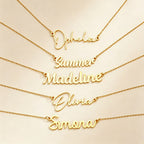 Personalized Cursive Name Necklace | Custom Script Stainless Steel Pendant | Minimalist Gift for Her