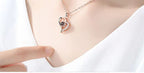 Personalized heart-shaped pavé necklace