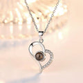 Personalized heart-shaped pavé necklace