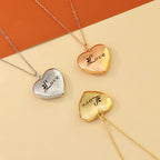 Minimalist Heart Locket Necklace, Elegant Heart Pendant Clavicle Chain for Women