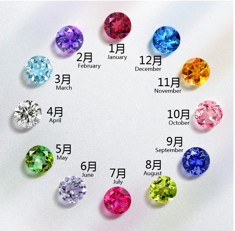 Custom 12 Month Birthstone Infinity Heart Bracelet, DIY Engraved Rhinestone Jewelry