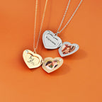 Minimalist Heart Locket Necklace, Elegant Heart Pendant Clavicle Chain for Women