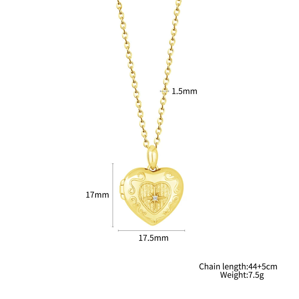 Photo Locket Pendant Necklace, Custom Picture Jewelry for Valentine's Day Gift