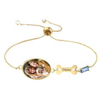 DIY Engraved Bracelet for Women, Personalized Pet Photo Jewelry, Adjustable Size