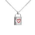 DIY Engraved Color Photo Heart Locket Necklace, Openable Pendant for Women