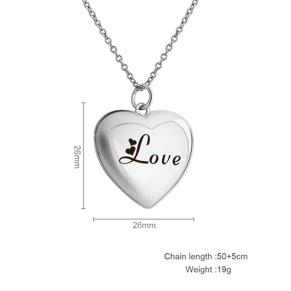 Minimalist Heart Locket Necklace, Elegant Heart Pendant Clavicle Chain for Women