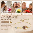 DIY Engraved Bracelet for Women, Personalized Pet Photo Jewelry, Adjustable Size