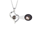 Personalized heart-shaped pavé necklace