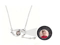 Eyes Only For You projection necklace、custom photo projection pendant、personalized memory jewelry、hidden photo necklace、romantic couple gift、keepsake necklace
