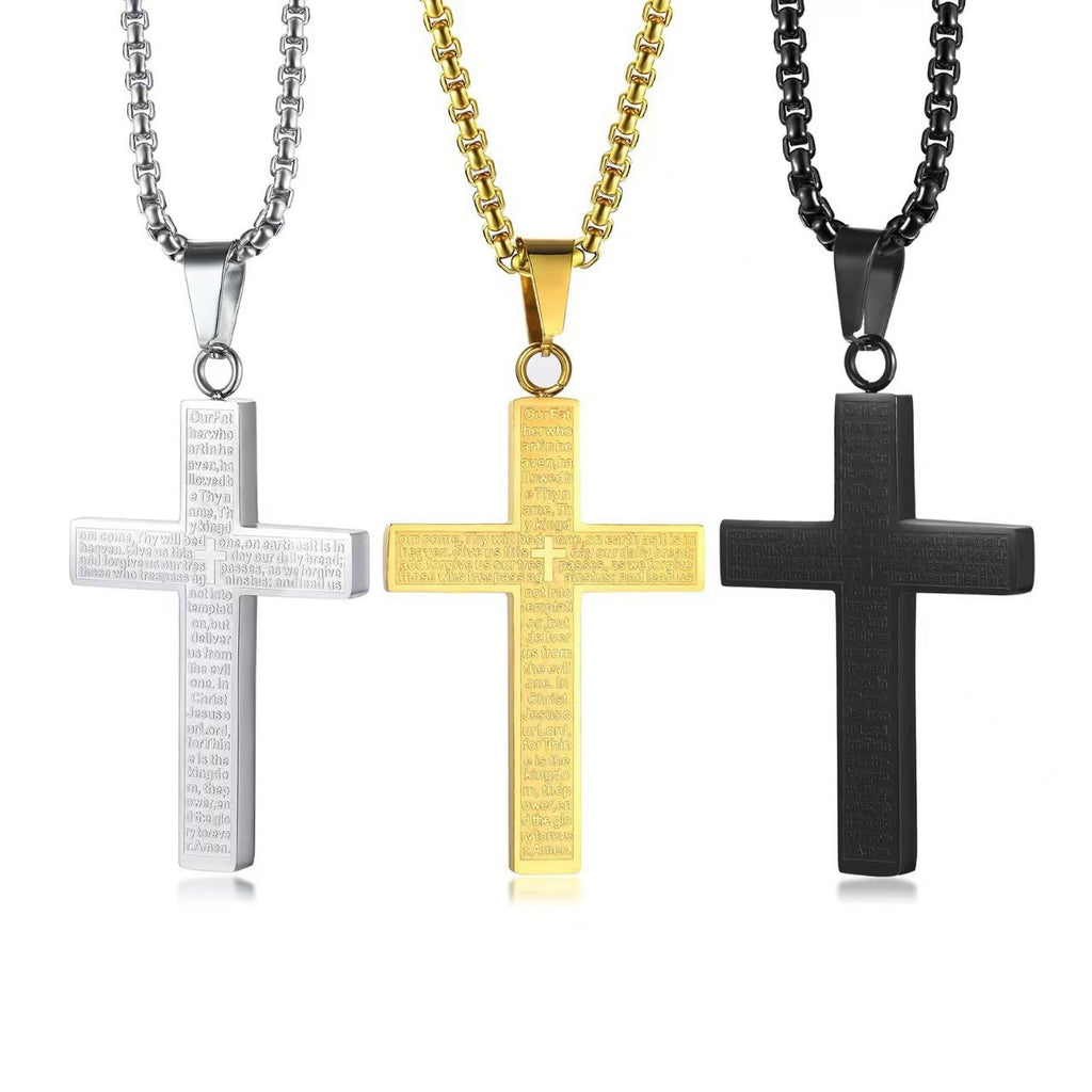 Religious Confirmation Necklace | 14K Gold Plated Cross & Virgin Mary Pendant | Catholic Faith Gift