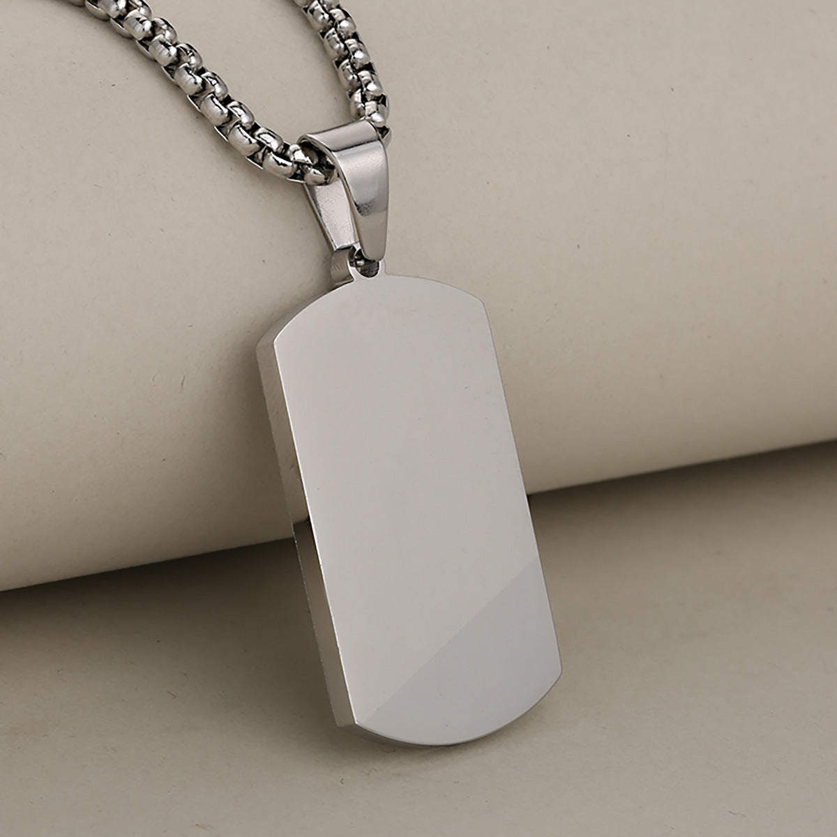Personalized Engraved Square Bar Necklace