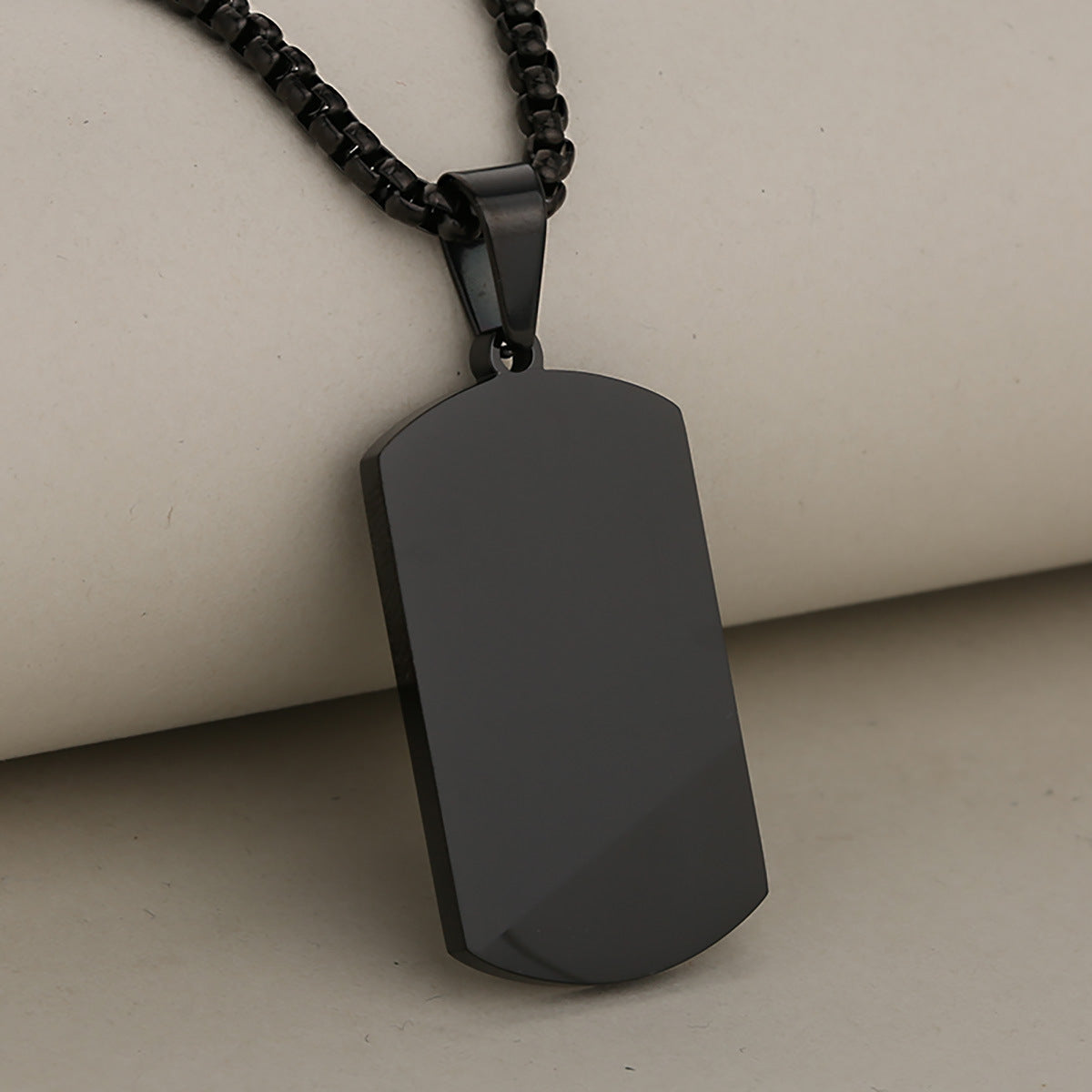 Personalized Engraved Square Bar Necklace