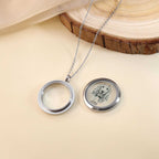 Custom Pet Photo Engraved Necklace – Personalized Memorial Pendant for Dogs & Cats
