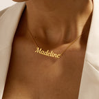 Personalized Cursive Name Necklace | Custom Script Stainless Steel Pendant | Minimalist Gift for Her